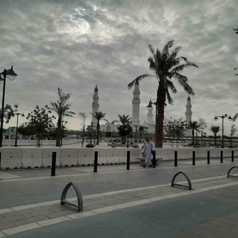 Masjid Al-Quba on a Cloudy Morning